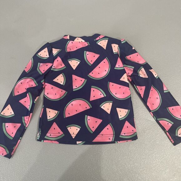 Simple Joys Rash Guard Girls 4T  Watermelon Long Sleeve - Picture 3 of 3
